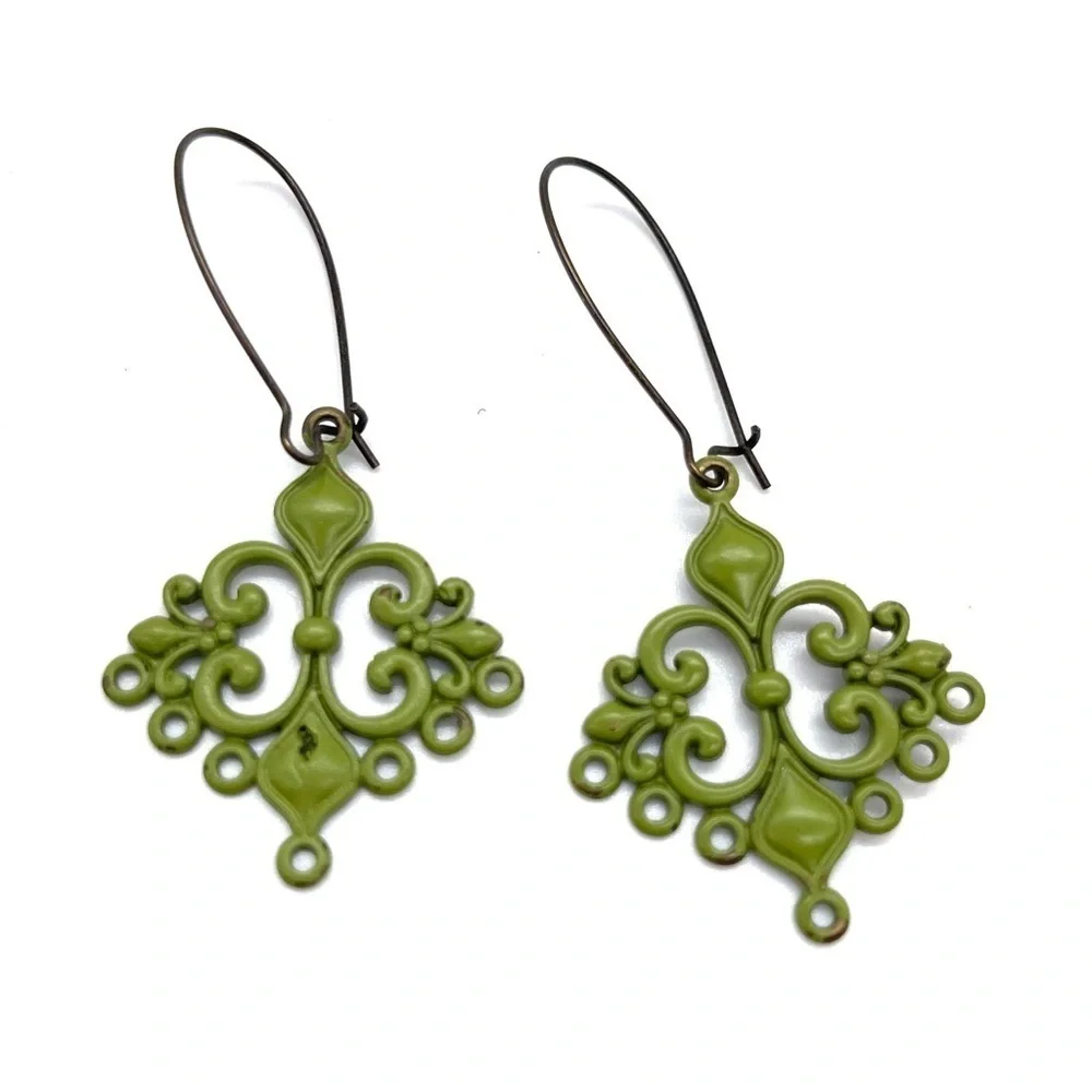 Boho Metal Painted Earrings